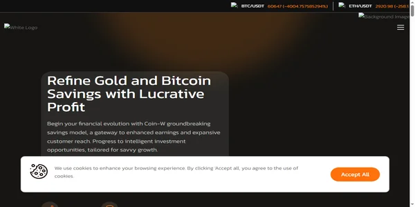 Screenshot of coin-w.com