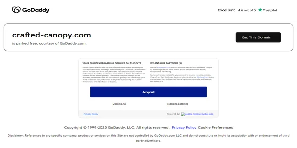 Screenshot of crafted-canopy.com