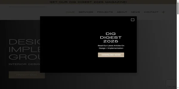 Screenshot of dig-interiordesign.com
