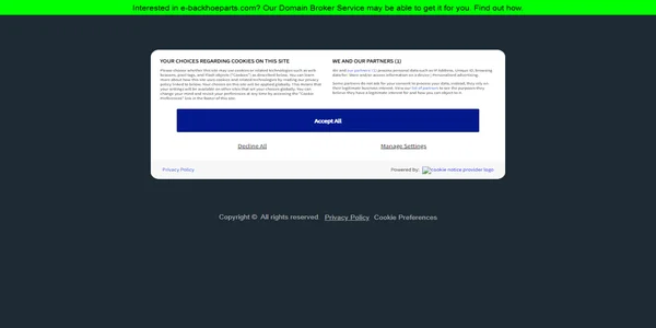 Screenshot of e-backhoeparts.com