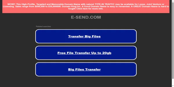 Screenshot of e-send.com