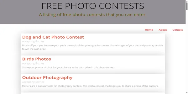 Screenshot of free-photo-contests.com