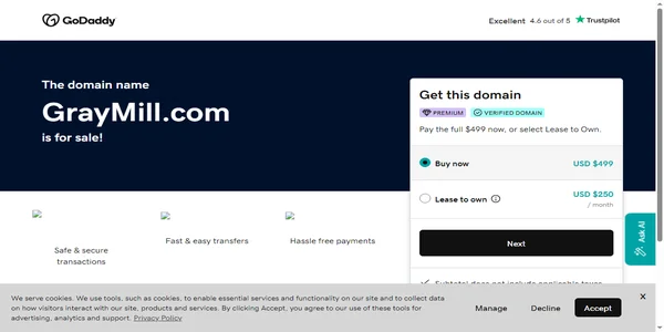 Screenshot of graymill.com