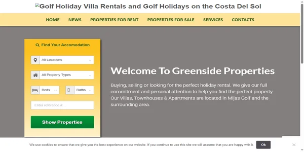 Screenshot of greenside-properties.com