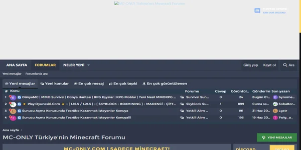Screenshot of mc-only.com