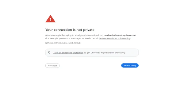 Screenshot of mechanical-contraptions.com