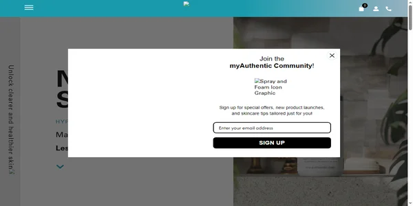 Screenshot of my-authentic.com