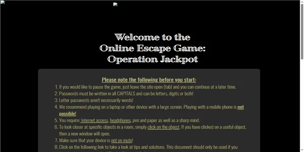 Screenshot of operation-jackpot.com