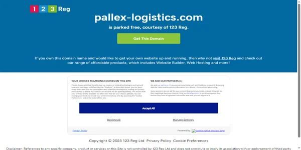 Screenshot of pallex-logistics.com