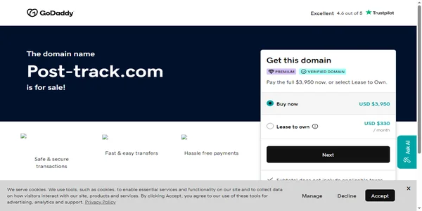 Screenshot of post-track.com