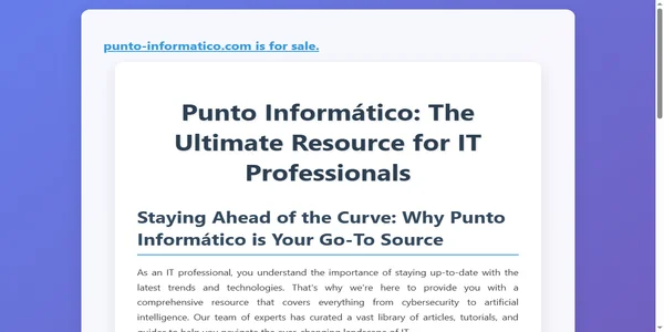 Screenshot of punto-informatico.com