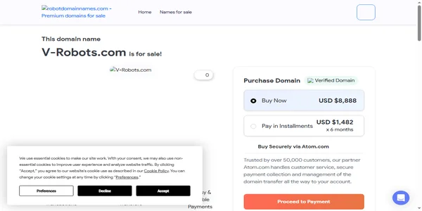 Screenshot of v-robots.com