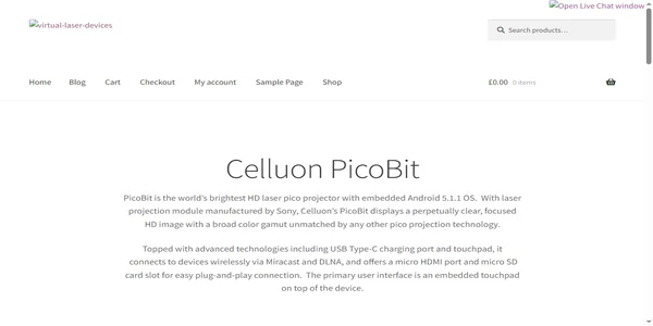 Screenshot of virtual-laser-devices.com